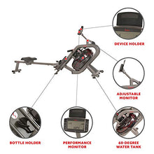 Sunny Health & Fitness Phantom Hydro Water Rowing Machine - SF-RW5910 Black