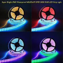 IP68 Waterproof 170FT (2X 85FT/Roll) 60LEDs/M 20LEDs/Ft 24V Outdoor 5050 RGB LED Strip Light Kit with RF Remote & WiFi Music Sync Controller for Swimming Pool, Porch, Patio, Rooftop, Dock