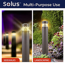 Solus Round LED Bollard Path Light – 10W Integrated LED, 937 Lumens, 4000K – Modern Outdoor Walkway Light, ETL Listed, Black or Bronze (Black, 4 Pack)