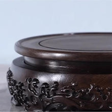 QUANGJN Pcs Plants Saucers Solid Wood Flower Pots, Vases, Handicrafts, Buddha Statues, Teapots, Round Bases, Mahogany Brackets Plant Pot Saucers,