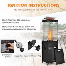 Tangkula 41,000 BTU Propane Patio Heater with Waterproof Cover (Black)
