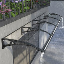 Outdoor Front Door Patio Awning, UV Resistant Polycarbonate, Sun Rain Shelter with Aluminum Brackets (100x280cm)
