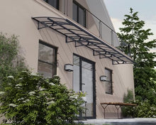 Palram - Canopia Amsterdam 6690 22' x 5' Door/Window Awning, Gray/Clear