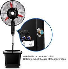 Industrial Oscillating Misting Fan,Movable Floor Fan With Weighted Base For Outdoor Use, Copper Motor,Prevent Water Ingress/Prevent Leakage/Prevent Falling Off Plug,120 D,Lifting Mist Fan-65cm