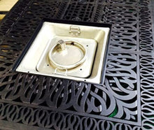 Patio Land Elizabeth Outdoor Cast Aluminum Powder Coated Double Burner Dining Table - Antique Bronze