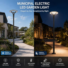 HLRCB 30W LED Garden Post Light, Hardwired Landscape Lighting Fixture