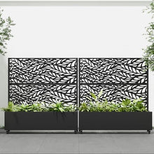 Casaphoria 47"x47" Metal Raised Garden Bed with Trellis(2 Pack), Outdoor Planter Box with Wheels & Drainage Holes for Climbing Plants, Flowers, Elevated Garden Kit with Privacy Screen, Black-Spring