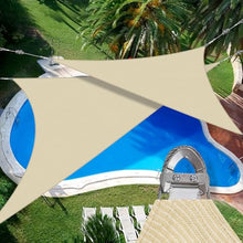 COARBOR 21' x 21' x 29.7' Right Triangle Sun Shade Sails Wire Rope Hemmed All Edges Strong Double Stitched Seam Super Heavy Duty Perfect for Patio Deck Yard Garden-Beige