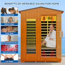 RESTISLAND 3 Person Outdoor Sauna, Low EMF Infrared Sauna, 7-Color Therapy