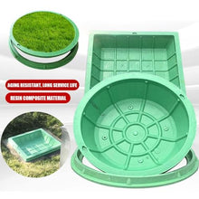 GJMDCMA Decorative Plant Pot Cover, Invisible Composite Resin Manhole Cover, Removable Round Sewage Basin Lid (100x100CM/39.4x39.4IN) - Stylish & Outdoor Accessory