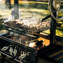 TITAN GREAT OUTDOORS Ash & Ember Santa Maria Grill with Adjustable Grate Height, Ceramic Brick Lining, V-Grates & Grease Trap