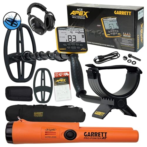 Garrett ACE Apex Metal Detector Bundle with Wireless Headphones