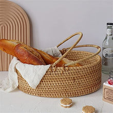 Storage Basket,Picnic Portable Hand Woven Outdoor Hamper Fruit for 2 Persons for Camping and Party