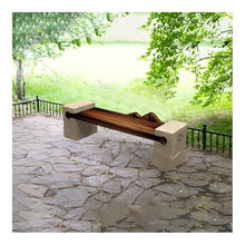 yanzhuen001 Outdoor Benches, Stainless Steel Park Chair - Outdoor Wooden Seating for Landscaping,Bench for Outdoor