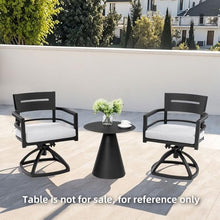 SRECELL Outdoor Patio Swivel Rocker Chairs Set of 2, Aluminum Dining Chairs with Sun-Resistant Cushions, 360° Swivel Rocking Chairs, Rust-Resistant Frame for Deck Porch Garden Balcony Seating, Ember B
