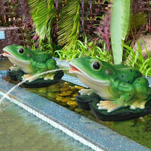 Garden Pond Spitters, Pond Fountains, Whimsical Deocorative Pond Water Feature Accent, with Water Pump and Hose, for Garden Courtyard, Outdoor Decoration (Green A)