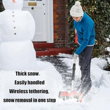 HYUIO Snow Blower Cordless,Handheld Electric Snow Shovel,Electric Snow Shovel/Snow Thrower,Small Hand Foldable Snow Blower,for Courtyards, Gardens, Paths,2Battery