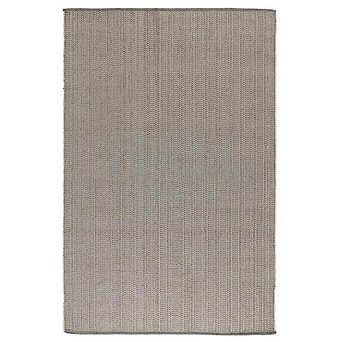 Benzara Handwoven Classic Textured Patio Leah Area Rug 8x10 Gray