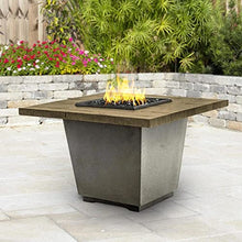 American Fyre Designs Cosmopolitan 36-inch French Barrel Oak Propane Gas Square Fire Table - Black Lava
