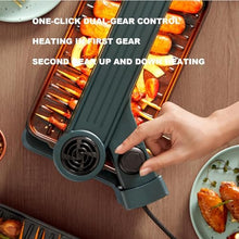 MZGYYD Electric Grill Pan, Smokeless Cooking with Double-Fire Turbo Cooling, Compact for Easy Cleaning, Ideal for Party and Camping