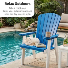 DutchCrafters Plastic Poly Adirondack Outdoor Patio Chair with Slat Fan Back - Amish Made in USA (Black & Cedar)