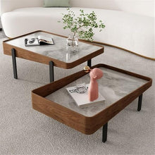 DINBOZ26X Living Room Table Modern Minimalist Adjustable Square Coffee Table Set Space-Saving Design for Small Living Rooms Outdoor Side Table
