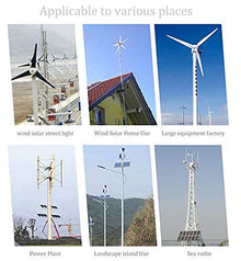 Mini Wind Generator 500W 3 Blades Or 5 Blades 48V Wind Power Turbine with Waterproof Controller 12V 24V 24v 5 pcs (48v 5 pcs) (24v 3 pcs)