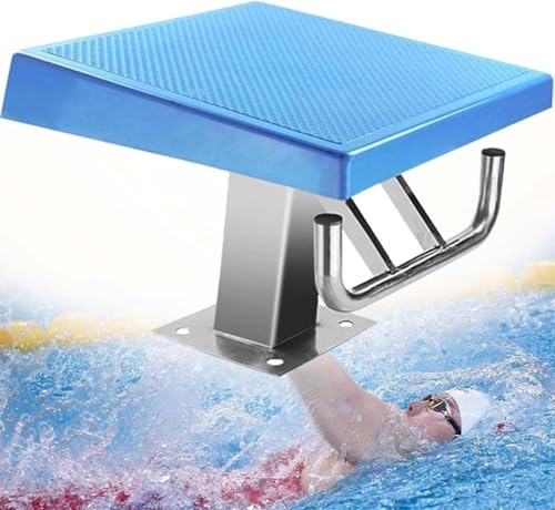 Stainless Pool One Step Diving Starting Block, Swim Competition Training Jumping Platform, Indoor Outdoor Pool Jump Board, with Fittings, Diving Boards for Inground Pools A