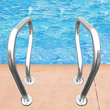 MSHOSAC 80x80cm Swimming Pool Handrail, Easy Mount Handrail Rustproof Perfect Handle Pool Grab for In Ground Swimming Pools (Thick 1.2mm) ()
