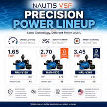Nautis VSF™ 1.65 HP Variable Speed Pool Pump with FlowVis™ Flow Meter, Adaptive Flow™ Technology, Smart App Control, Drop In Replacement, 115/230V, 2” Ports