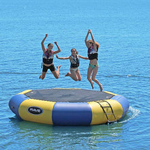 RAVE Sports Bongo 13' Water Bouncer Trampoline with Ladder Blue/Yellow