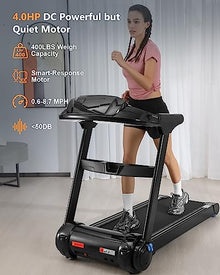 GARVEE Folding Treadmill 4.0 HP Black