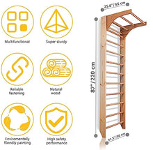 CleverWood Swedish Ladder Stall Bars Set for Physical Therapy & Gymnastics