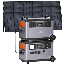 PowerMax 6000 Solar Generator, 120/240V Split Phase Voltage 6000W AC Outlets (9000W Peak), 3600Wh Power Station Expandable to 57.6kWh, Emergency for Home (PowerMax 6000(7200Wh)+3x500W)