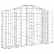 Arched Gabion Baskets 2 pcs 78.7"x11.8"x47.2"/55.1" Galvanized Iron White Black Other