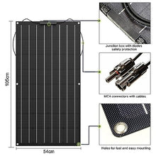 100/200/300/400/500/600/800/1000w Flexible Solar Panel - W/Solar Charger Regulator, Solar Panels - Off-Grid Charger, for Car, Rv, Cabin, Marine, Van,10X100W