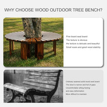 Outdoor Courtyard Bench - Wooden Curved Round Park Bench for Outdoor Furniture, Solid Wood Slatted Seat Fan-Shaped Garden Tree Bench