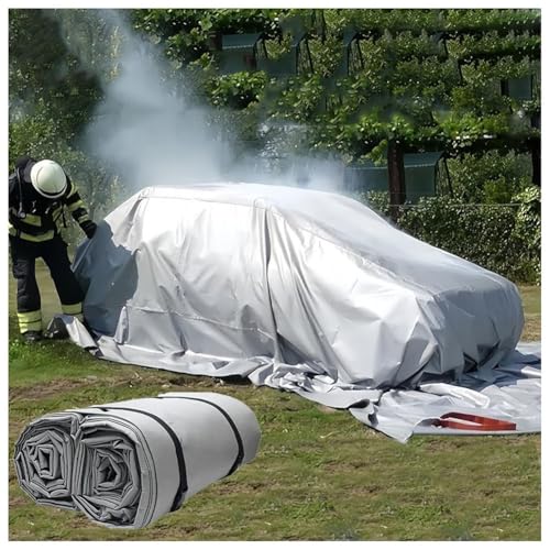 Sxlawesom Fire Blanket for Car Fireproof Cover Safe Fire Blanket for Ebike Storage,Charging and Discharging(19.7 * 26.3ft/6 * 8m)