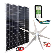 Giosolar 400W Wind Turbine Generator + 120W Monocrystalline Solar Panel + Hybrid Charge Controller (520W Solar Wind Power Kit)