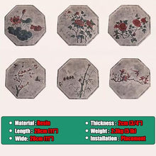 Elitix Stepping Garden Stone Garden Flower Stepping Decorative Stone 1 Pcs/ 6pcs, Vintage Stone Door Step for Lawn Landscaping Pathway, Chinese Style Ornaments Tiles Stone(Color:1 Set)