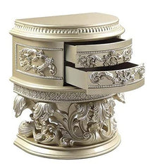 Acme Vatican Champagne Silver Wood Nightstand