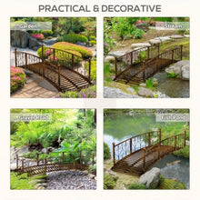 Hassyee Elegant Landscape Bridge with Antique-Inspired Detailing and Secure Side Rails for Stream Transitions, Weather-Ready Arched Bridge with Firm-Footing Base for Flower Bed Crossings
