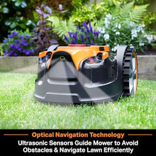LawnMaster OcuMow Perimeter Wire Free Robot Lawn Mower Cuts Small Lawns 1000-2000 Square Feet with Optical Navigation, Obstacle Avoidance, Low Noise and No Go Functiont