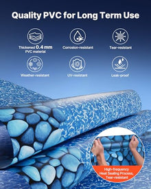 VEVOR 24-ft Round Above Ground Pool Liner, Overlap Pool Liners, Thickend Upgraded Gauge Vinyl, 48-to-54inch Wall Height, Designed for Steel Sided Above-Ground Swimming Pools
