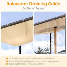Breezestival 20x12 Lean to Pergola Outdoor Gazebo with Water Resistant & UV-Resistant, Sloped Roof Awning Wall-Mounted Canopy for Patio Backyard, Deck, or Garden Khaki