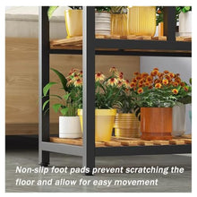 UMJIGF Multi-Tier Plant Stand, Wall Room Divider-Modern Arc Partition Shelf, Heavy Duty Storage Organizer Rack Display Shelf for Living Room Patio Balcony,Gold-100x30x175cm