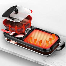 AFPSDLFJDLS Electric Barbecue Hot Pot Grill Smokeless Pan Large Non Stick Machine Kebab Indoor