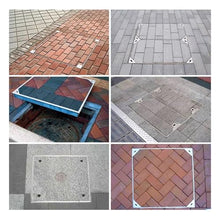 BYFSRUS Stainless Steel Recessed Manhole Cover & Frame, 5cm/8cm Height, Invisible Embedded Lid for Driveways, Patios, Paving - 80x80x5cm, Durable & Stylish
