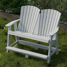 Wildridge Heritage Double High Adirondack, Light Gray - Outdoor Weather Resistant Poly Furniture for Patio