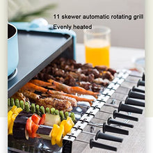 Hotpot Automatic Rotating Skewers Machine Multi-function Hot Pot Barbecue Integrated Non-stick Coating Shabu-shabu Skewers Machine barbecue (Color : Orange)